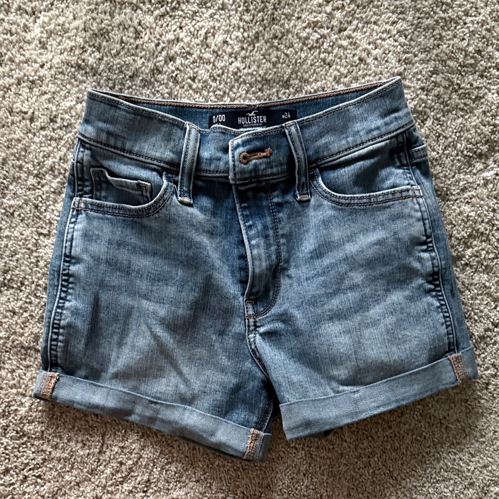 Hollister Women's Light Blue Jean Shorts